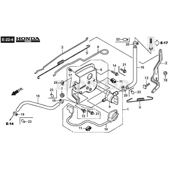 SP46 H - 2016-2017 - 295496038/SF - Mountfield Rotary Mower Control  GCV160A0 S4 GB SD Diagram
