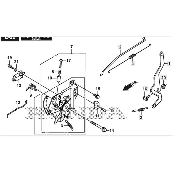 SP46 H - 2021-2022 - 2L0482138/MTF - Mountfield Rotary Mower Controls Diagram