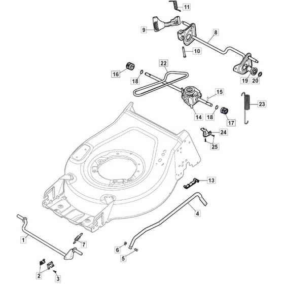 SP46 H - 2021-2022 - 2L0482138/MTF - Mountfield Rotary Mower Height Adjusting Diagram