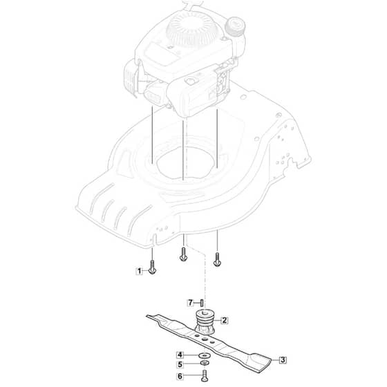 SP46 LS - 2019 - 295496548/M19 - Mountfield Rotary Mower Blade Diagram