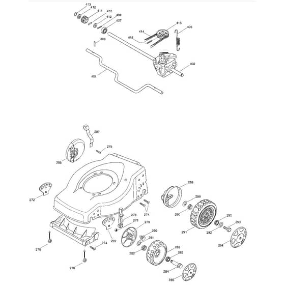 SP470 - 2005 - 24-3881-01 - Mountfield Rotary Mower Transmission Diagram