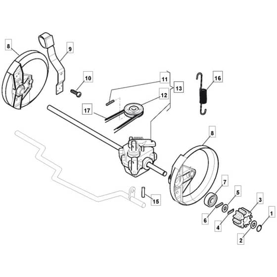 SP470 ES - 2005 - 299324628/BQ - Mountfield Rotary Mower Transmission Diagram