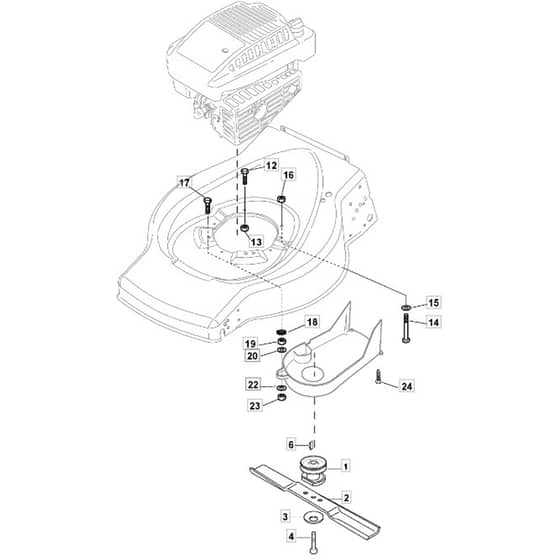 SP470 ES - 2006 - 299324728/BQ - Mountfield Rotary Mower Blade Diagram