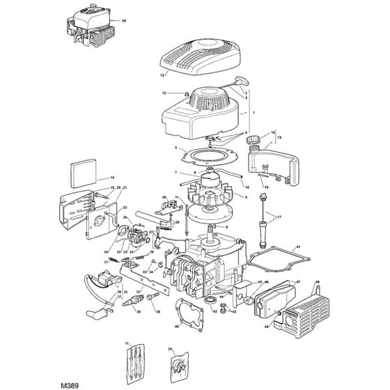 SP474 - 2007-2009 - 299274648/BQ - Mountfield Rotary Mower Engine Diagram