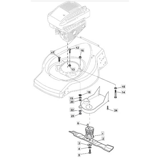 SP474 - 2010 - 299284648/BQ - Mountfield Rotary Mower Blade Diagram