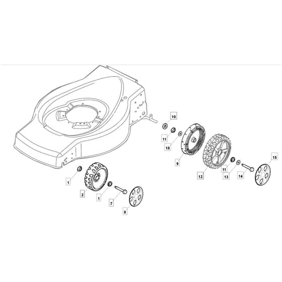 SP474 - 2010 - 299284648/BQ - Mountfield Rotary Mower Wheels Diagram