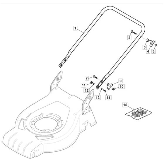 SP483 IS - 2018 - 295496528/MC - Mountfield Rotary Mower Lower Handle Diagram