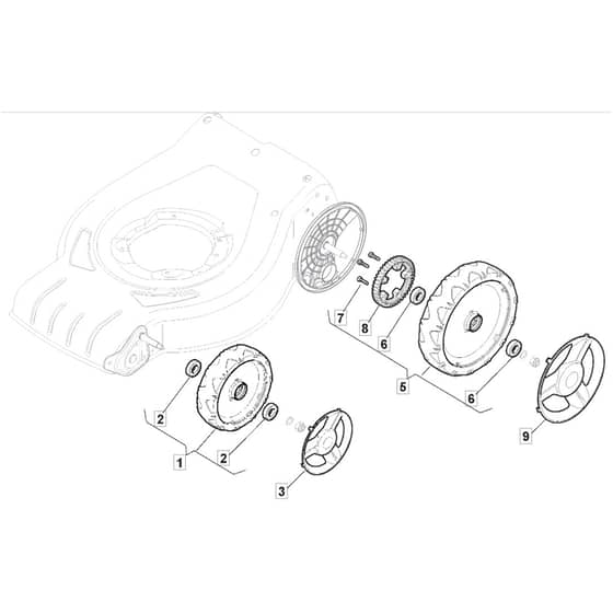 SP483 IS - 2018 - 295496528/MC - Mountfield Rotary Mower Wheels Diagram