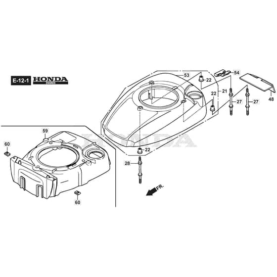 SP485 HW V - 2017-2018 - 294503038/M16 - Mountfield Rotary Mower Fan Cover Diagram