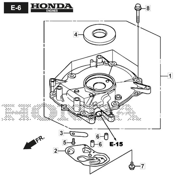 SP485 HW V - 2022 - 294507833/M22 - Mountfield Rotary Mower Crankcase Cover Diagram