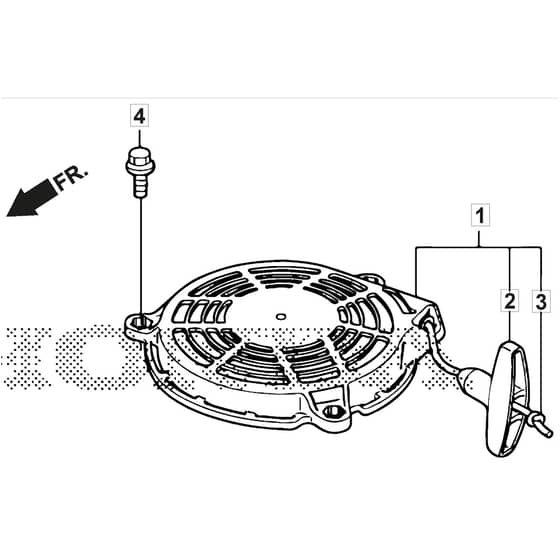 SP485 HW V - 2022 - 294507833/M22 - Mountfield Rotary Mower Recoil Starter Diagram