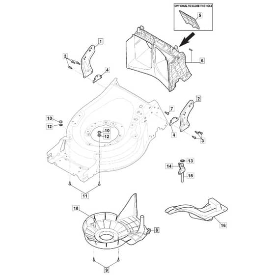 SP485 HW V - 2019-2021 - 294507838/M19 - Mountfield Rotary Mower Belt Protection Diagram