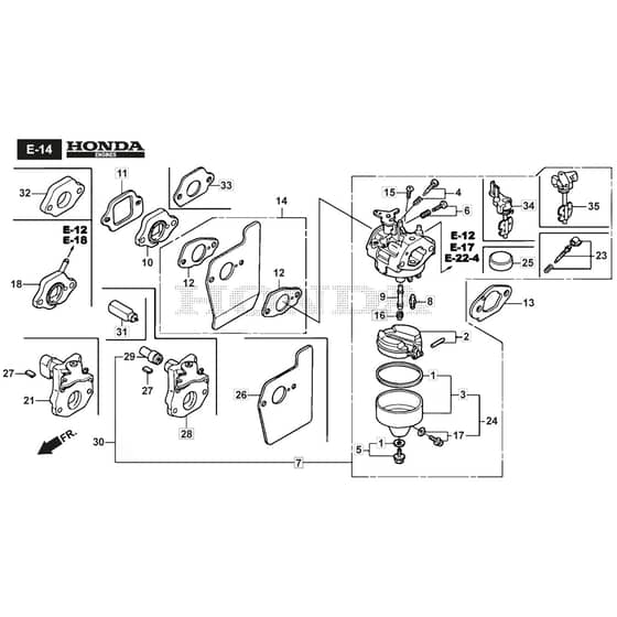 SP485 HW V - 2016 - 294523038/M16 - Mountfield Rotary Mower Carburettor Diagram