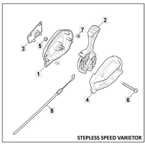 SP485 HW V - 2016 - 294523038/M16 - Mountfield Rotary Mower Controls Diagram