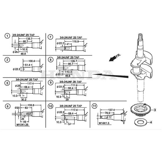 SP485 HW V - 2016 - 294523038/M16 - Mountfield Rotary Mower Crankshaft Diagram