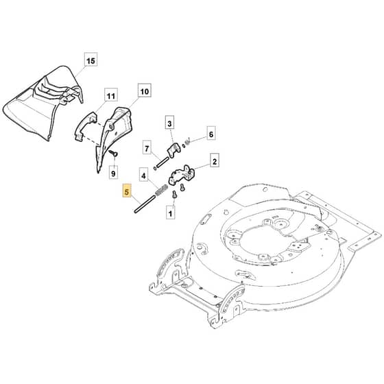 SP504 - 2009 - 290502043/UM9 - Mountfield Rotary Mower Ejection Guard Diagram