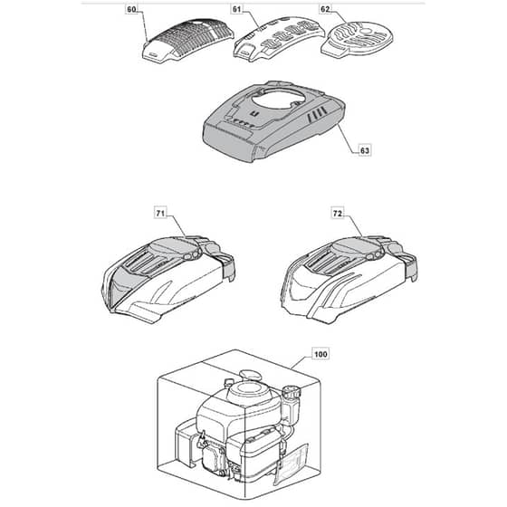 SP504 - 2009 - 290502043/UM9 - Mountfield Rotary Mower WBE0701 Engine Diagram