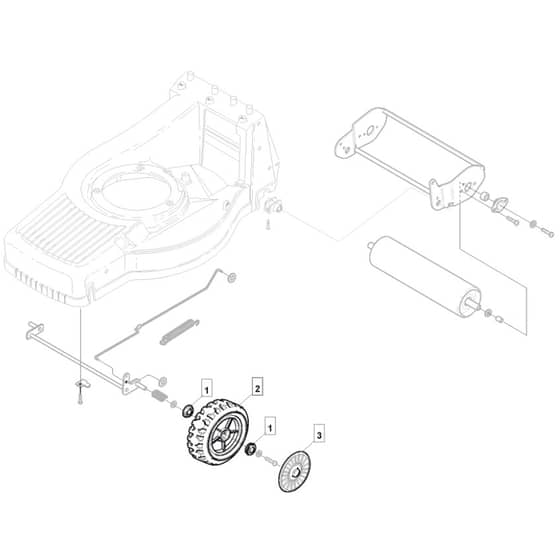 SP505 R - 2011-2013 - 292505038/M11 - Mountfield Rotary Mower Wheels Diagram