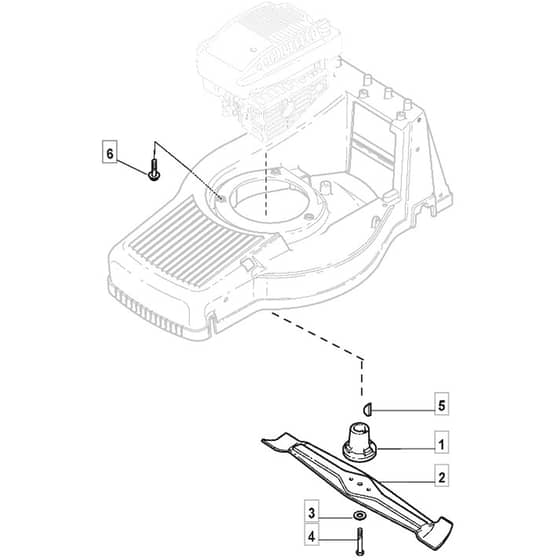 SP505 R - 2014 - 292505038/M14 - Mountfield Rotary Mower Blade Diagram