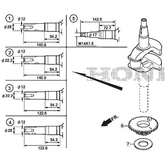 SP505 V SC - 2020 - 294513538/M20 - Mountfield Rotary Mower Crankshaft Diagram