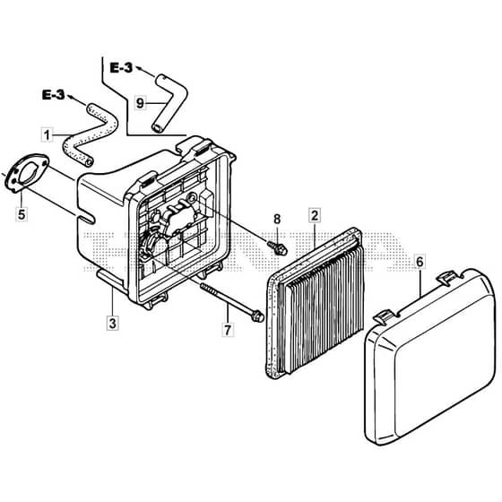 SP505R V - 2016-2018 - 294519038/M16 - Mountfield Rotary Mower Air Filter Diagram