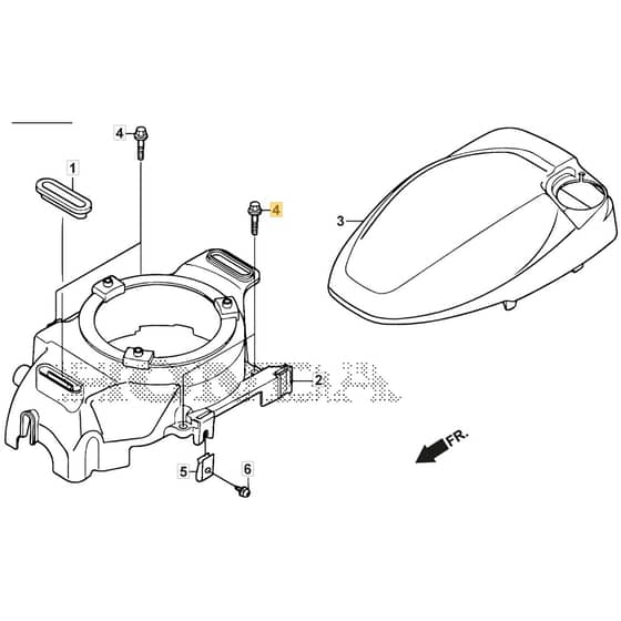SP505R V - 2022 - 294519043/M22 - Mountfield Rotary Mower Fan Cover Diagram