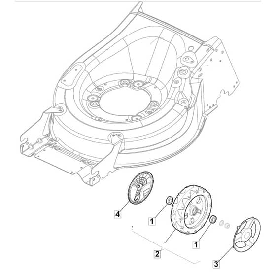 SP505R V - 2022 - 294519043/M22 - Mountfield Rotary Mower Wheels Diagram