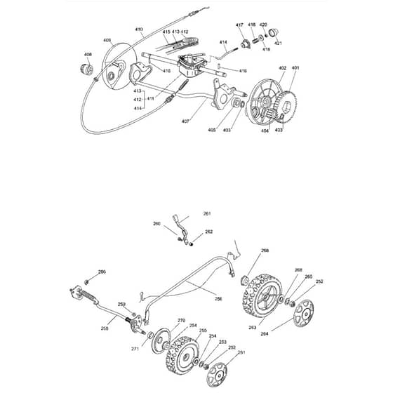 SP530 - 2004 - 23-5681-83 - Mountfield Rotary Mower Wheels Diagram