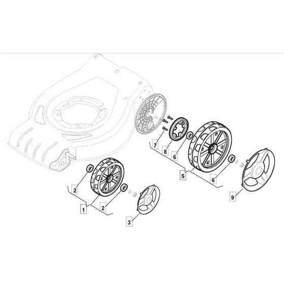 SP533 IS - 2018 - 295546528/MC - Mountfield Rotary Mower Wheels Diagram