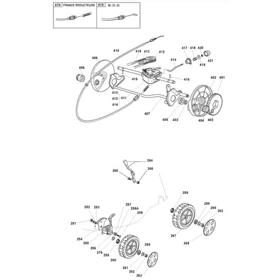 SP534 - 2006 - 23-5234-75 - Mountfield Rotary Mower Wheels Diagram
