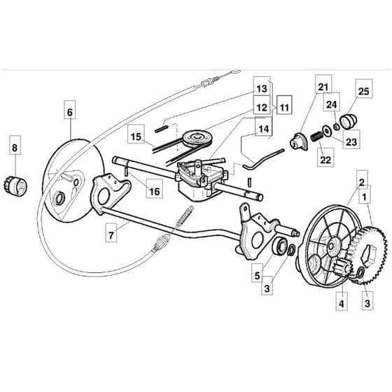 SP534 - 2006-2007 - 290532048/BQ - Mountfield Rotary Mower Transmission Diagram