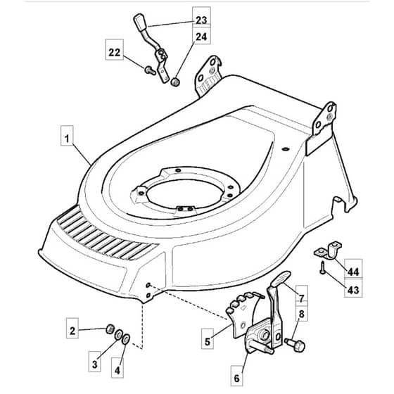 SP534 - 2007 - 290532148/BQ - Mountfield Rotary Mower Deck Diagram