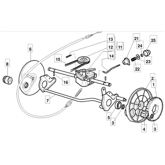 SP534 - 2007 - 290532148/BQ - Mountfield Rotary Mower Transmission Diagram