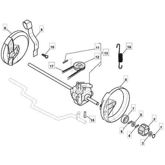 SP534 - 2009 - 299275328/MR - Mountfield Rotary Mower Transmission Diagram