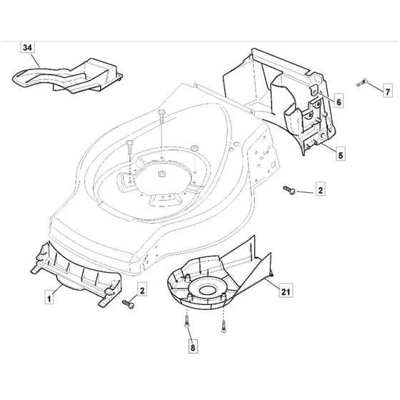 SP534 - 2012 - 299275334/CFR - Mountfield Rotary Mower Front Conveyor Diagram