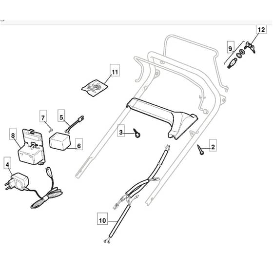 SP534 ES - 2008 - 299325348/BQ - Mountfield Rotary Mower Electric Start Diagram