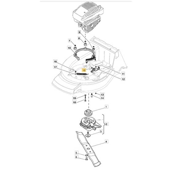 SP534HW BBC - 2014 - 292157438/MFR - Mountfield Rotary Mower Blade Diagram