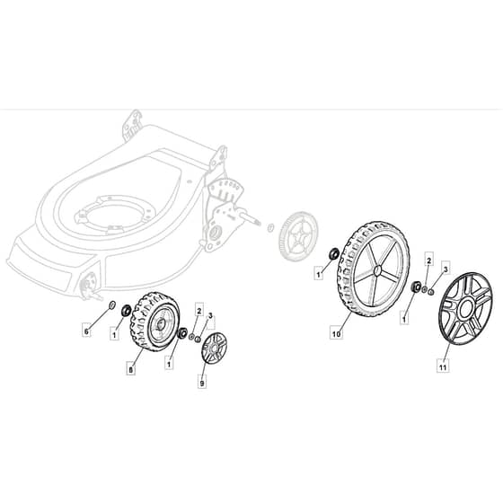 SP534HW BBC - 2014 - 292157438/MFR - Mountfield Rotary Mower Wheels Diagram