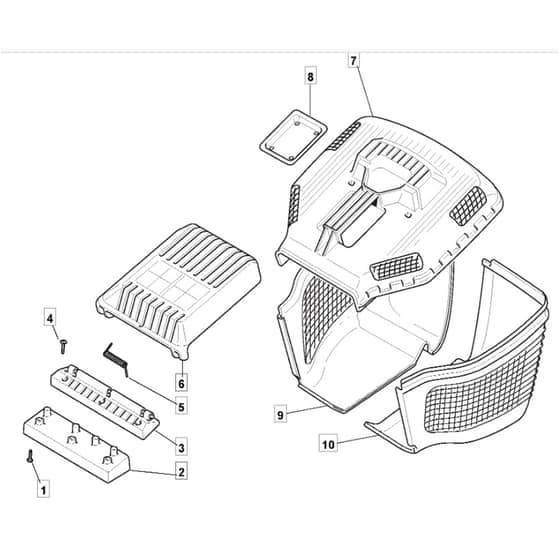 SP535 - 2007 - 290532138/BQ - Mountfield Rotary Mower Grass Bag Diagram