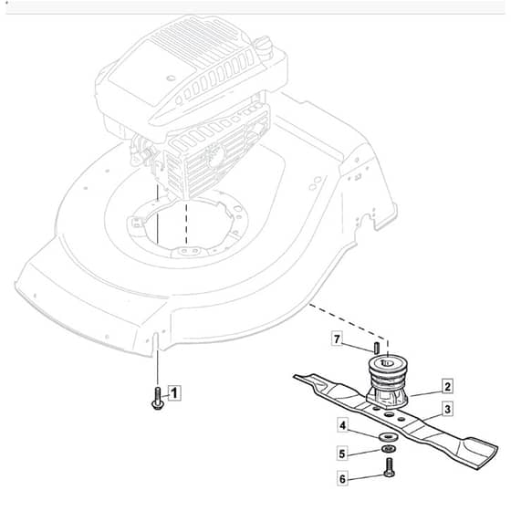 SP535 BW EL 4S - 2022 - 299537848/MTF - Mountfield Rotary Mower Blade Diagram
