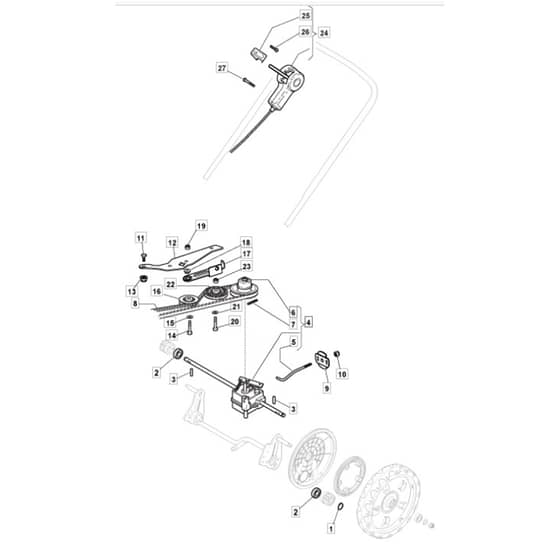 SP535 BW EL 4S - 2022 - 299537848/MTF - Mountfield Rotary Mower Transmission Diagram