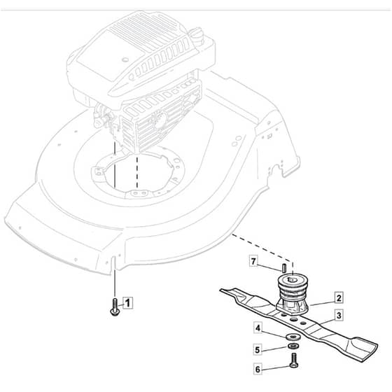 SP535 BWEL4S - 2015-2022 - 299537828/MTF - Mountfield Rotary Mower Blade Diagram