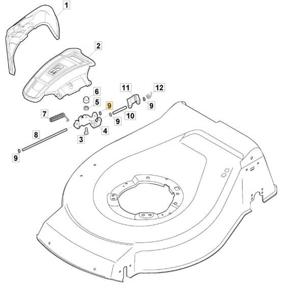 SP535 HW4S - 2018 - 29537838/M18 - Mountfield Rotary Mower Ejection Guard Diagram