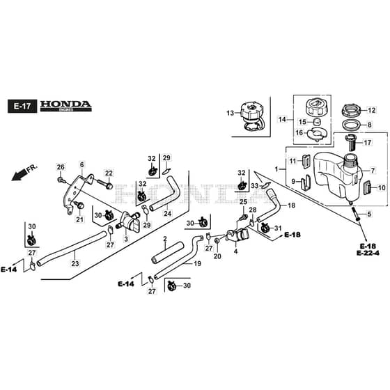 SP535 HW4S - 2018 - 29537838/M18 - Mountfield Rotary Mower Fuel Tank Diagram