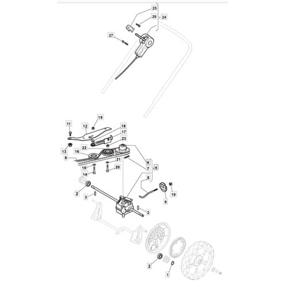 SP535 HW4S - 2018 - 29537838/M18 - Mountfield Rotary Mower Transmission Diagram