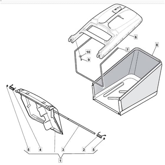 SP535 HW4S - 2011 - 299537038/M11 - Mountfield Rotary Mower Grass Bag Diagram