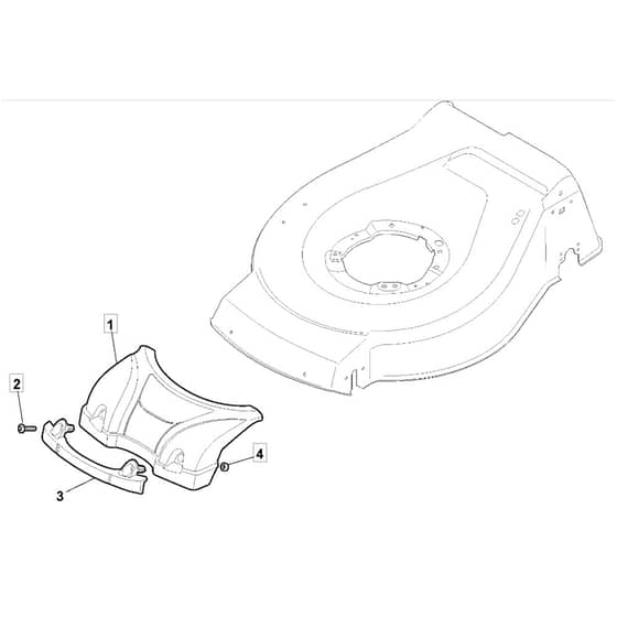 SP535 HW4S - 2014-2018 - 299537838/M14 - Mountfield Rotary Mower Mask Diagram