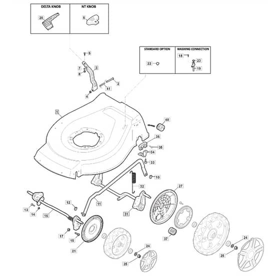 SP535 HW4S - 2020-2022 - 299537838/MTF - Mountfield Rotary Mower Deck Diagram