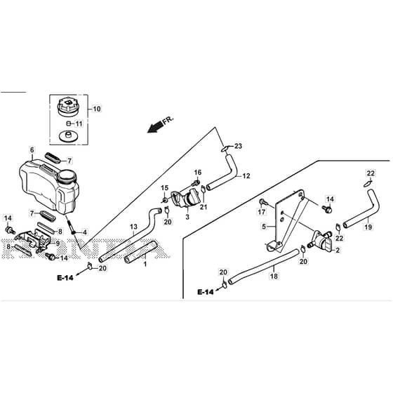 SP535 HW4S - 2020-2022 - 299537838/MTF - Mountfield Rotary Mower Fuel Tank Diagram