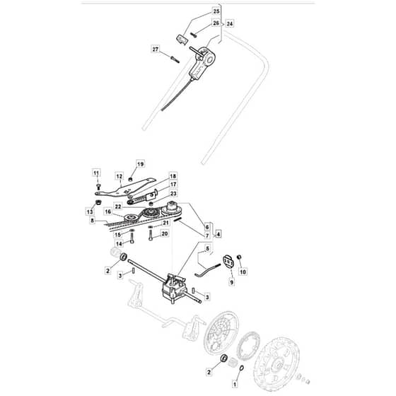 SP535 HW4S - 2020-2022 - 299537838/MTF - Mountfield Rotary Mower Transmission Diagram